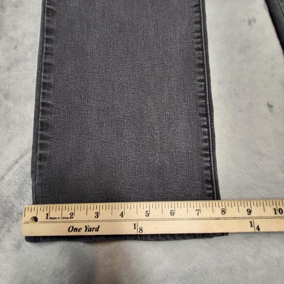 Levis 414 Jeans Womens 18W Black Gray Classic Straight Stretch Denim Plus Short - Picture 6 of 11